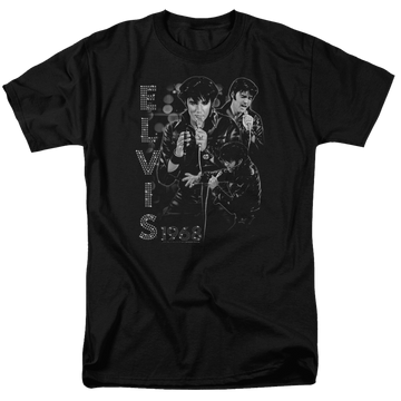 Elvis Presley Leathered - Men's Regular Fit T-Shirt Men's Regular Fit T-Shirt Elvis Presley   