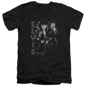 Elvis Presley Leathered - Men's V-Neck T-Shirt Men's V-Neck T-Shirt Elvis Presley   
