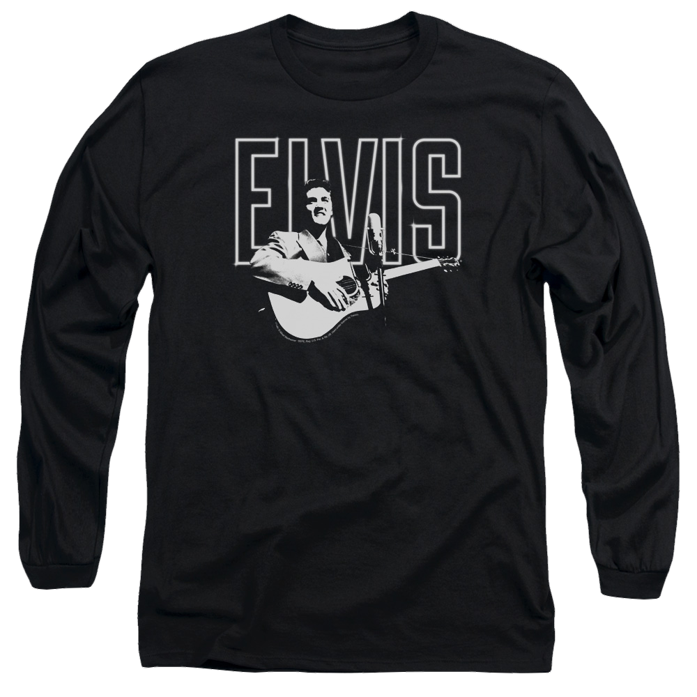Elvis Presley White Glow - Men's Long Sleeve T-Shirt Men's Long Sleeve T-Shirt Elvis Presley   