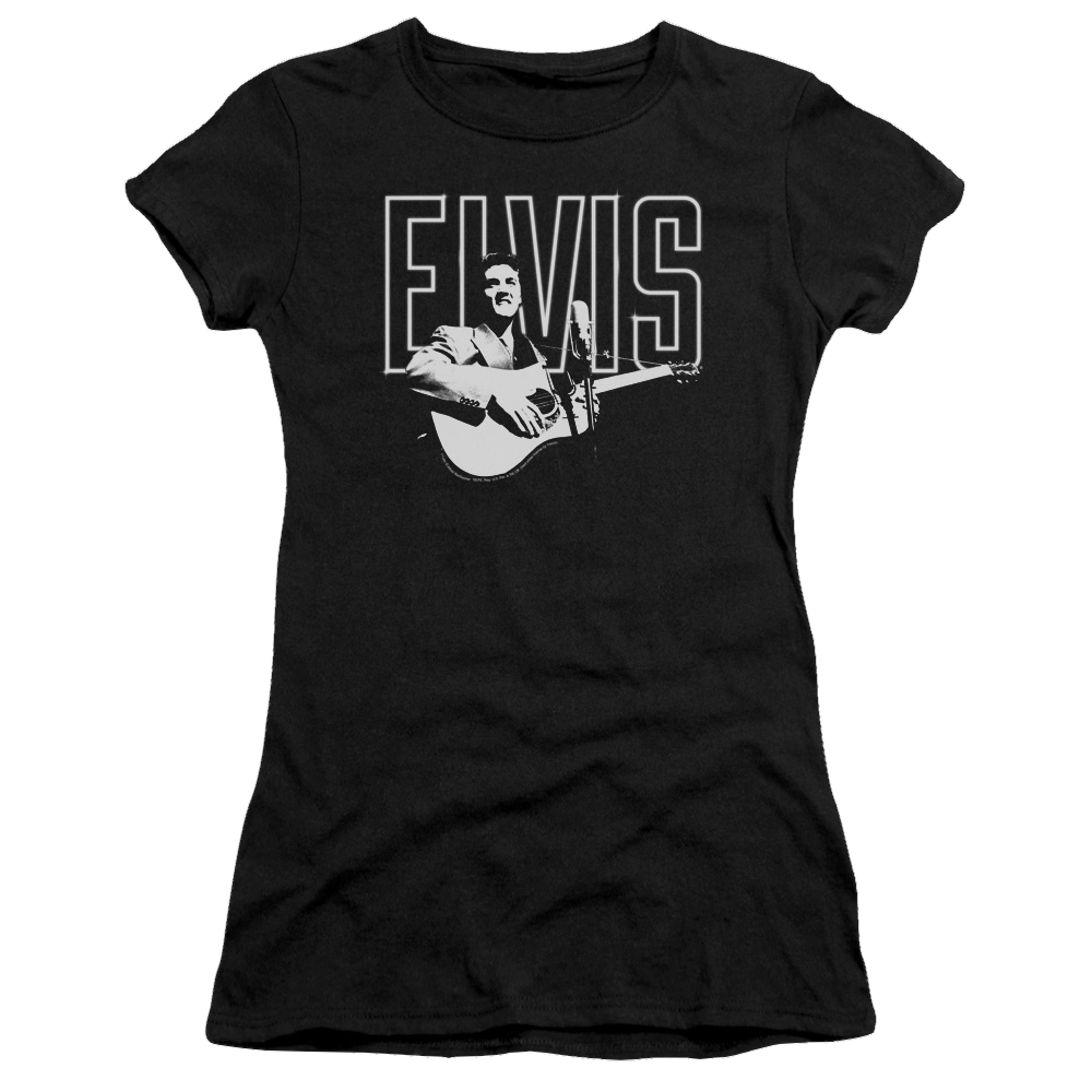 Elvis Presley White Glow - Juniors T-Shirt Juniors T-Shirt Elvis Presley   