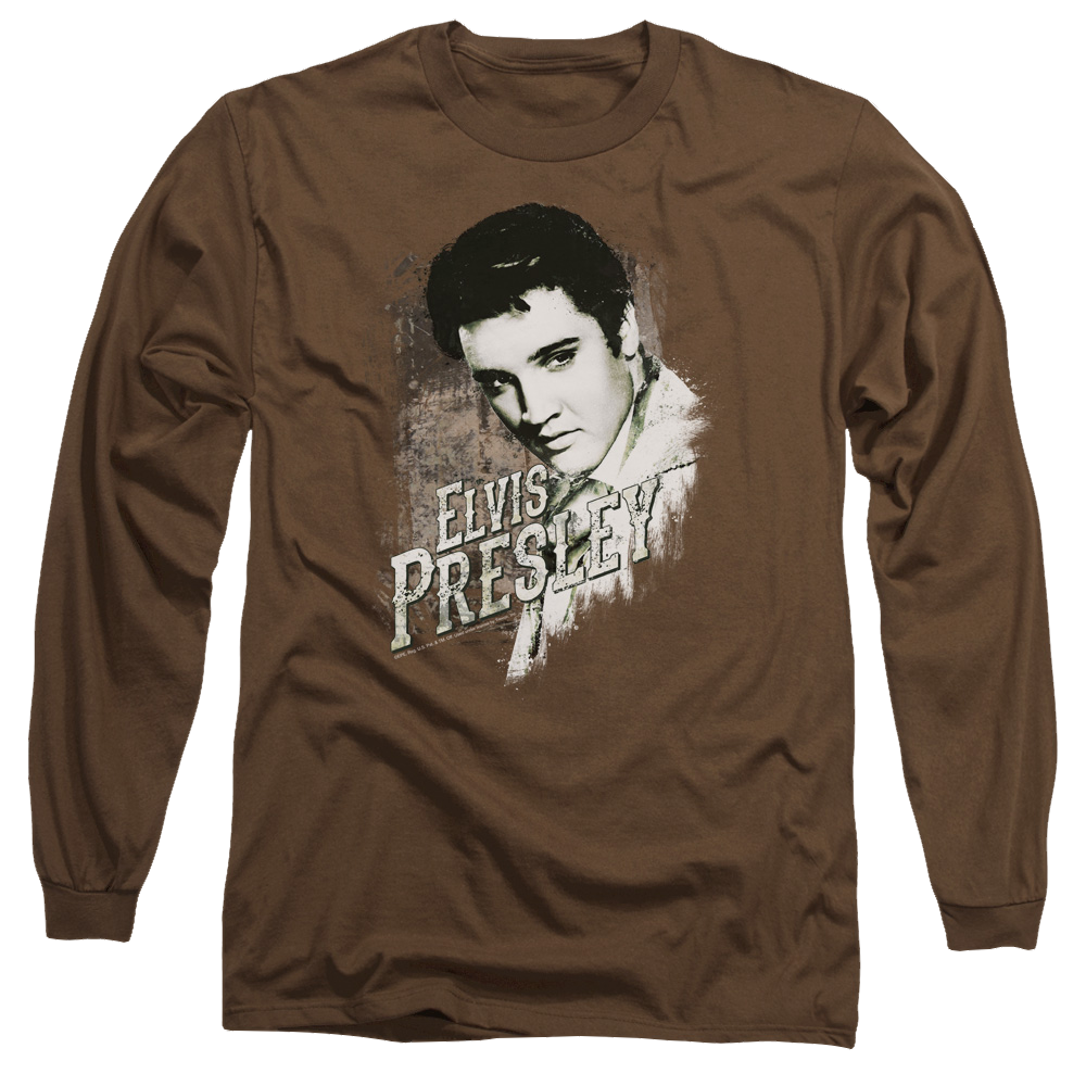 Elvis Presley Rugged Elvis - Men's Long Sleeve T-Shirt Men's Long Sleeve T-Shirt Elvis Presley   