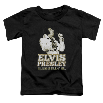 Black toddler t-shirt with Elvis Presley Golden graphic