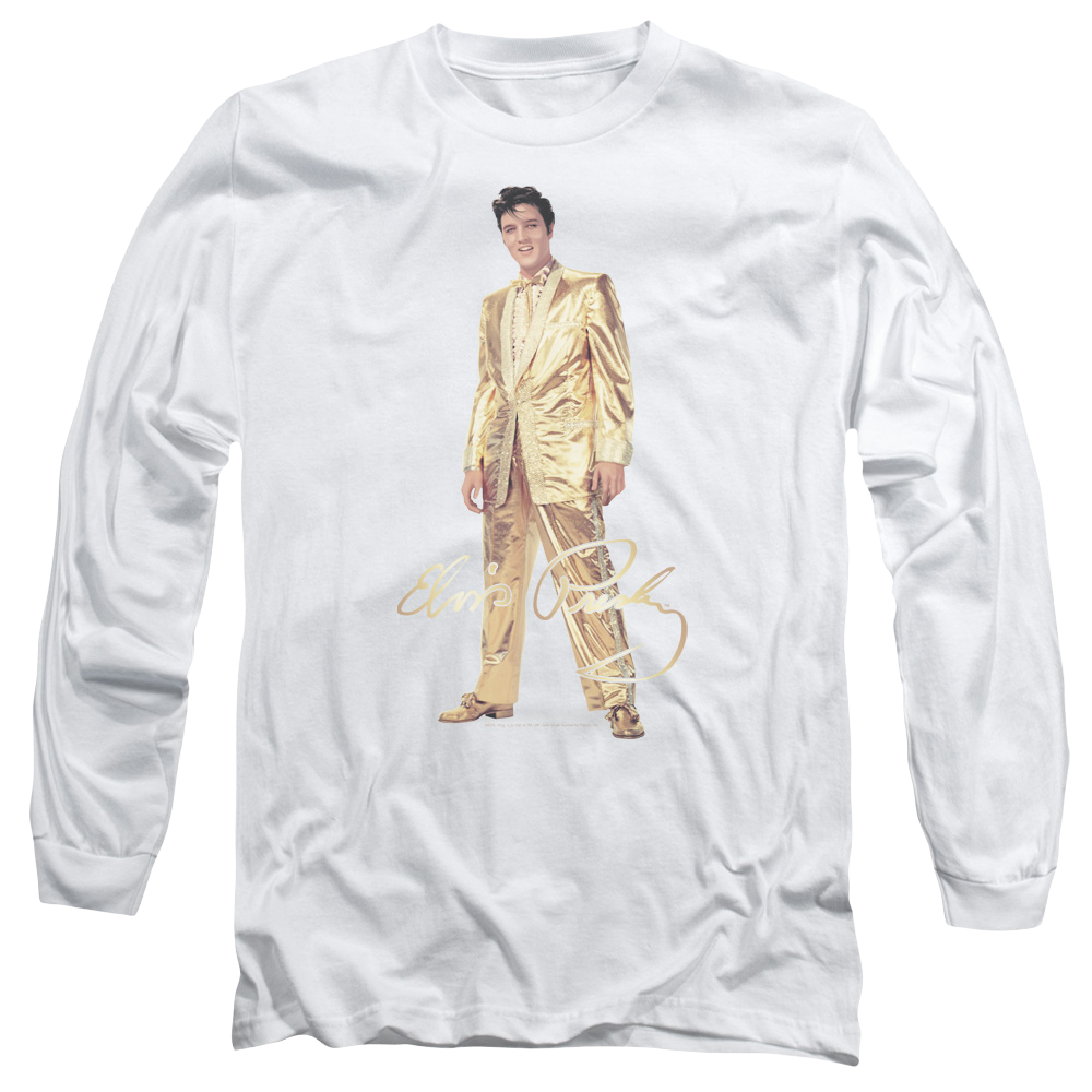 Elvis Presley Gold Lame Suit - Men's Long Sleeve T-Shirt Men's Long Sleeve T-Shirt Elvis Presley   