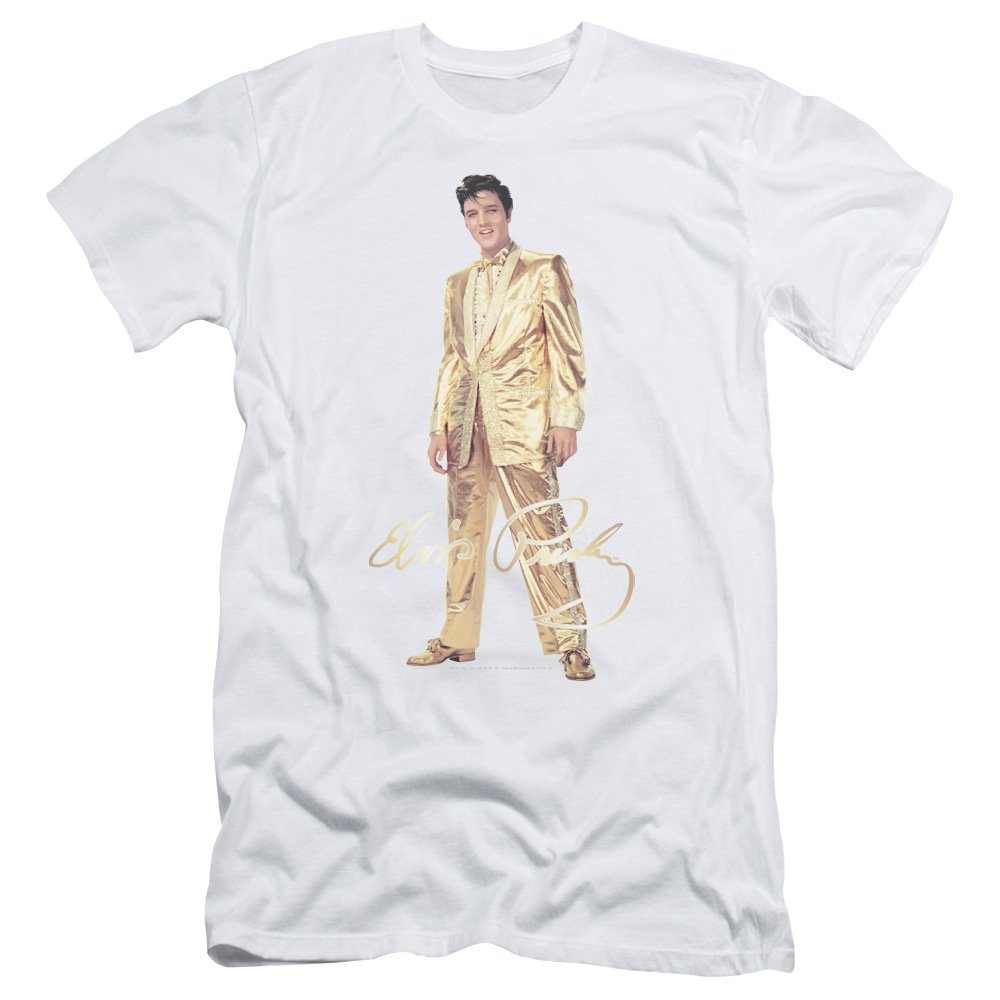 Elvis Presley Gold Lame Suit - Men's Slim Fit T-Shirt Men's Slim Fit T-Shirt Elvis Presley   