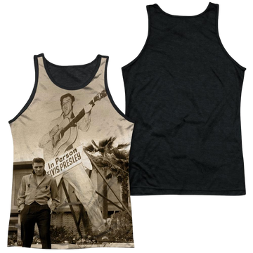 Elvis Presley Larger Than Life men's black back tank