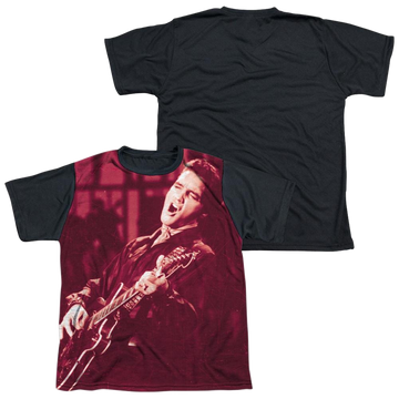 Elvis Presley Scratched 68 - Youth Black Back T-Shirt (Ages 8-12) Youth Black Back T-Shirt (Ages 8-12) Elvis Presley   