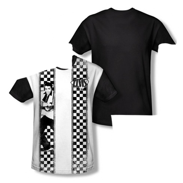 Elvis Presley Checkered Bowling Shirt - Youth Black Back T-Shirt (Ages 8-12) Youth Black Back T-Shirt (Ages 8-12) Elvis Presley   