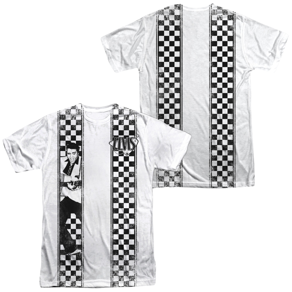 Elvis Presley Checkered Bowling Shirt Men's All Over Print T-Shirt Men's All-Over Print T-Shirt Elvis Presley   