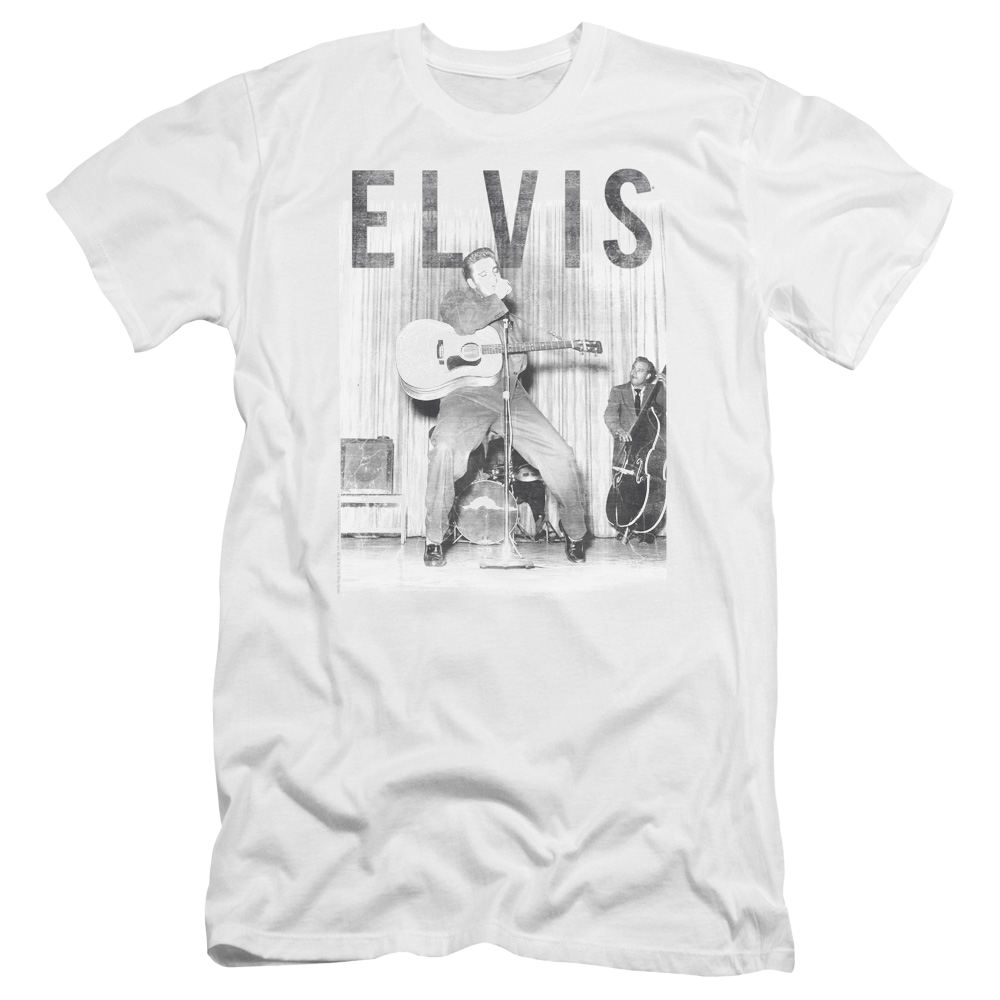 Elvis With The Band Premium Adult Slim Fit T-Shirt Men's Premium Slim Fit T-Shirt Elvis Presley   