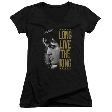 Elvis Presley Long Live The King - Juniors V-Neck T-Shirt Juniors V-Neck T-Shirt Elvis Presley   