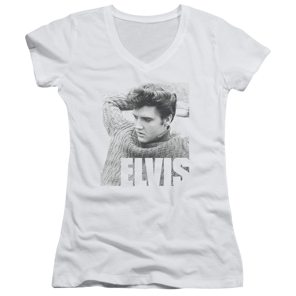 Elvis Presley Relaxing - Juniors V-Neck T-Shirt Juniors V-Neck T-Shirt Elvis Presley   