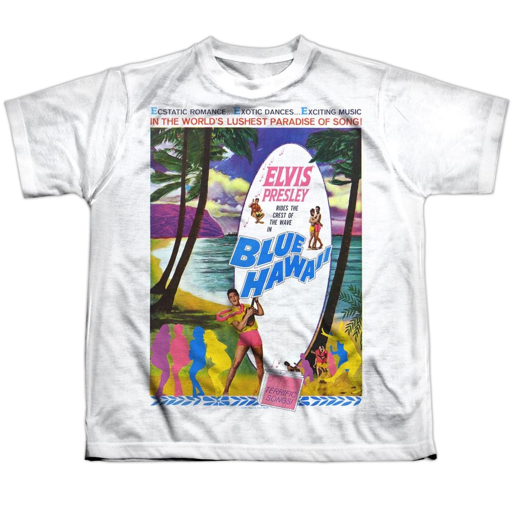 Elvis - Blue Hawaii Youth All Over Print 100% Poly T-Shirt Youth All-Over Print T-Shirt (Ages 8-12) Elvis Presley Youth All Over Print 100% Poly T-Shirt (Ages 8-12) S Multi
