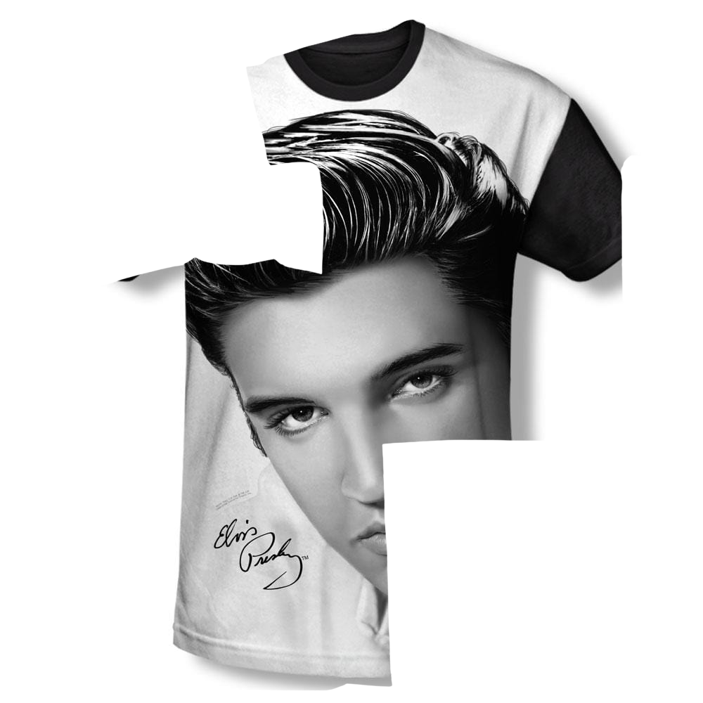 Elvis Presley Stare 2 - Men's Black Back T-Shirt Men's Black Back T-Shirt Elvis Presley   