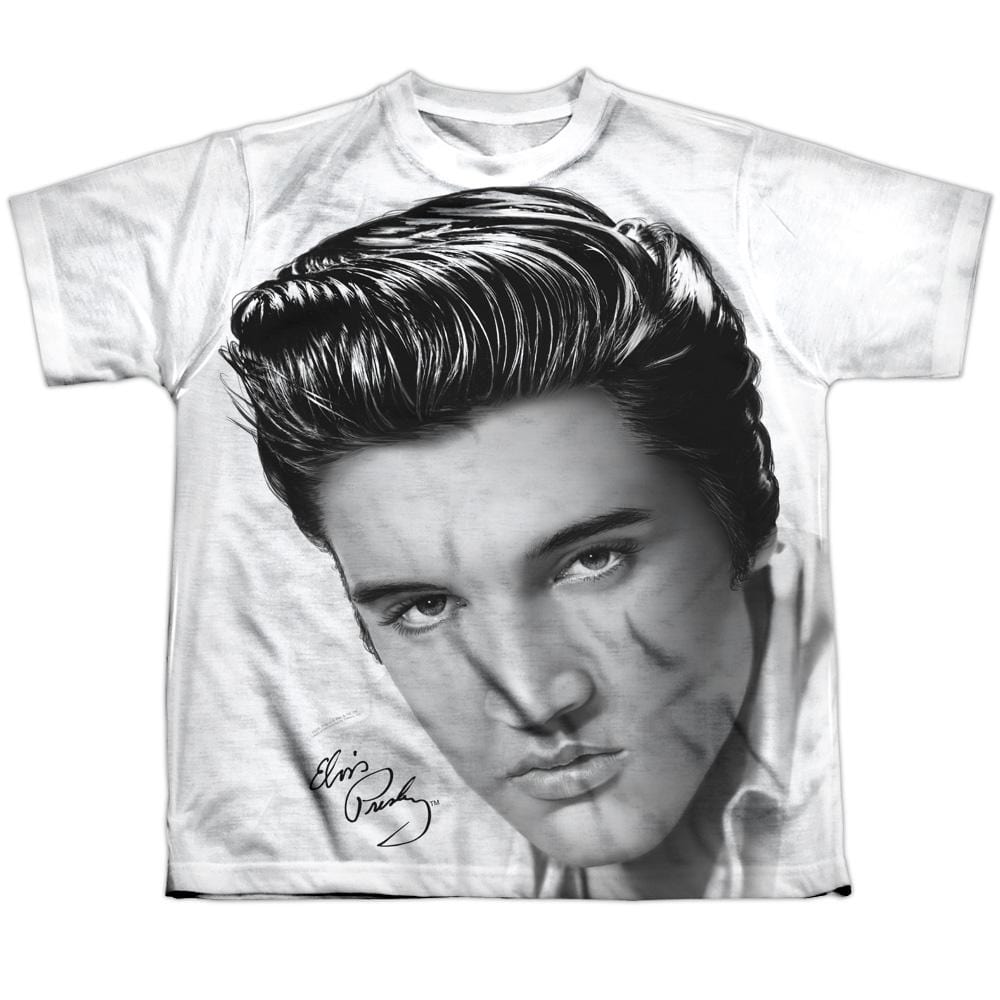 Elvis - Stare 2 Youth All Over Print 100% Poly T-Shirt Youth All-Over Print T-Shirt (Ages 8-12) Elvis Presley Youth All Over Print 100% Poly T-Shirt (Ages 8-12) S Multi