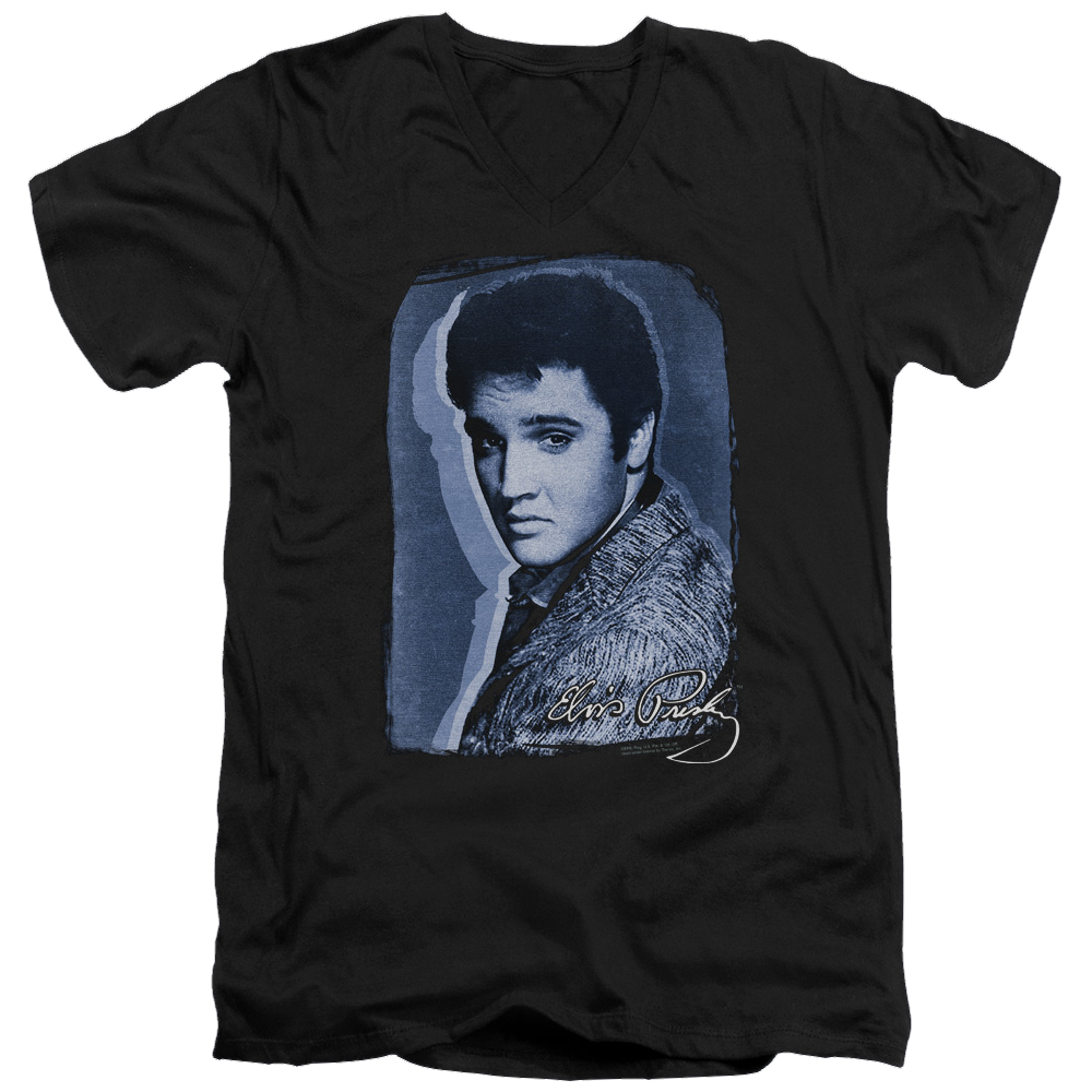 Elvis Presley Overlay - Men's V-Neck T-Shirt Men's V-Neck T-Shirt Elvis Presley   