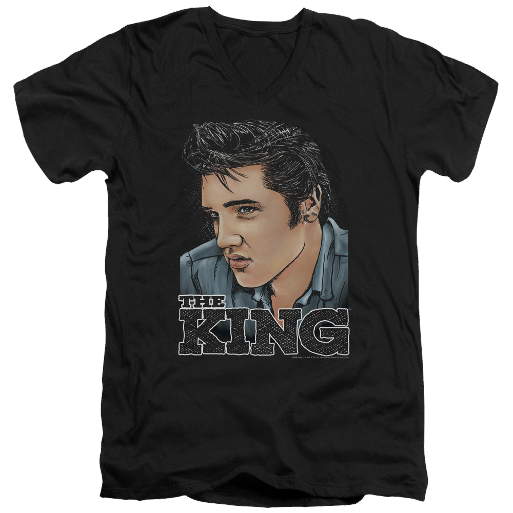 Elvis Presley Graphic King - Men's V-Neck T-Shirt Men's V-Neck T-Shirt Elvis Presley   