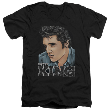 Elvis Presley Graphic King - Men's V-Neck T-Shirt Men's V-Neck T-Shirt Elvis Presley   