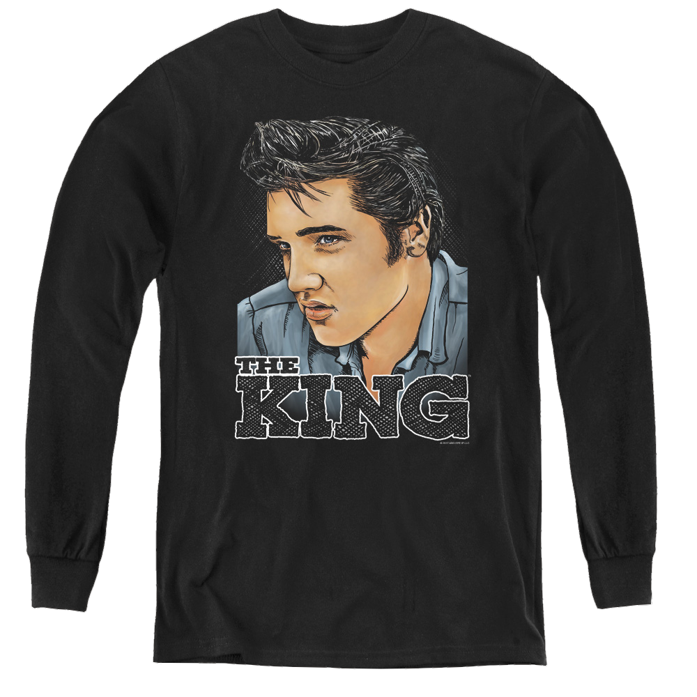Elvis Presley Graphic King - Youth Long Sleeve T-Shirt Youth Long Sleeve T-Shirt Elvis Presley   