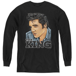 Elvis Presley Graphic King - Youth Long Sleeve T-Shirt Youth Long Sleeve T-Shirt Elvis Presley   