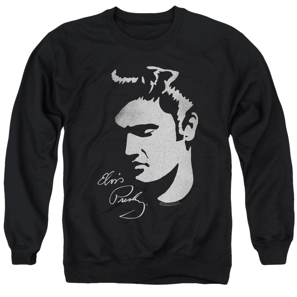 Elvis Presley Simple Face - Men's Crewneck Sweatshirt Men's Crewneck Sweatshirt Elvis Presley   
