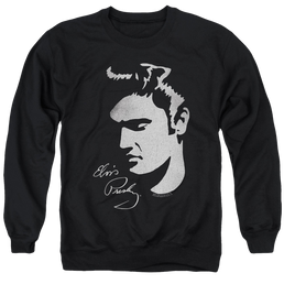 Elvis Presley Simple Face - Men's Crewneck Sweatshirt Men's Crewneck Sweatshirt Elvis Presley   