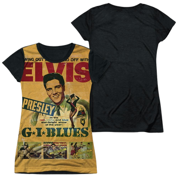 Elvis Presley Gi Blues - Juniors Black Back T-Shirt Juniors Black Back T-Shirt Elvis Presley   
