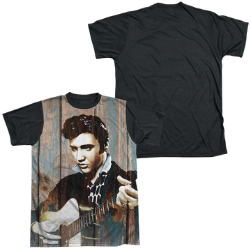 Elvis Presley Woodgrain men's black back t-shirt