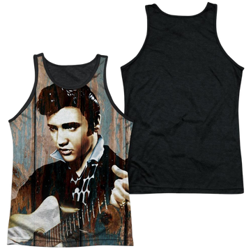 Elvis Presley Woodgrain men's black back tank