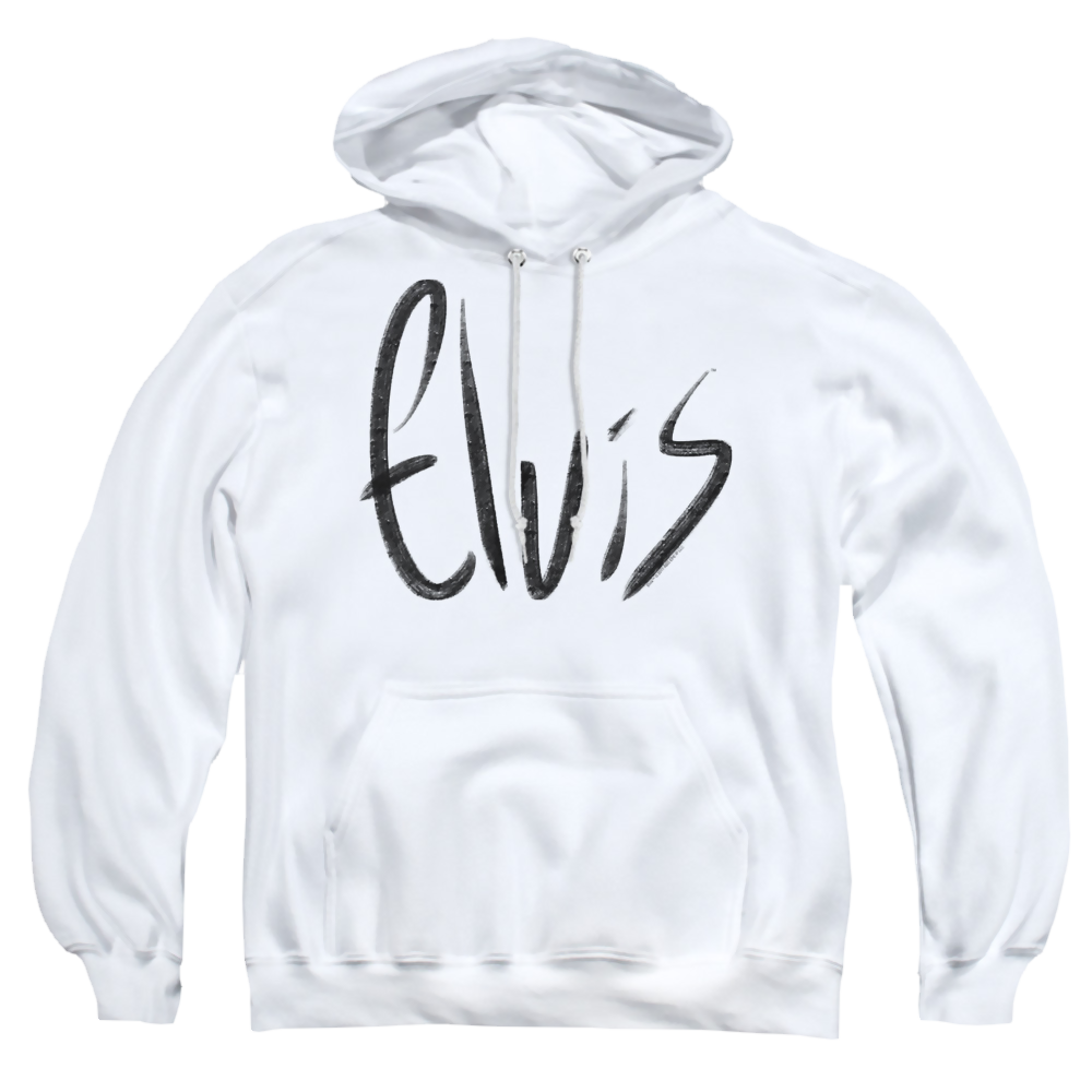 Elvis Presley Sketchy Name - Pullover Hoodie Pullover Hoodie Elvis Presley   