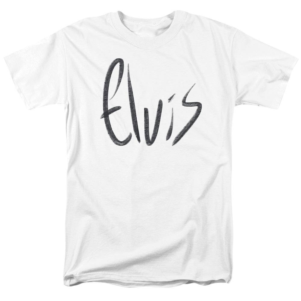 Elvis Presley Sketchy Name - Men's Regular Fit T-Shirt Men's Regular Fit T-Shirt Elvis Presley   