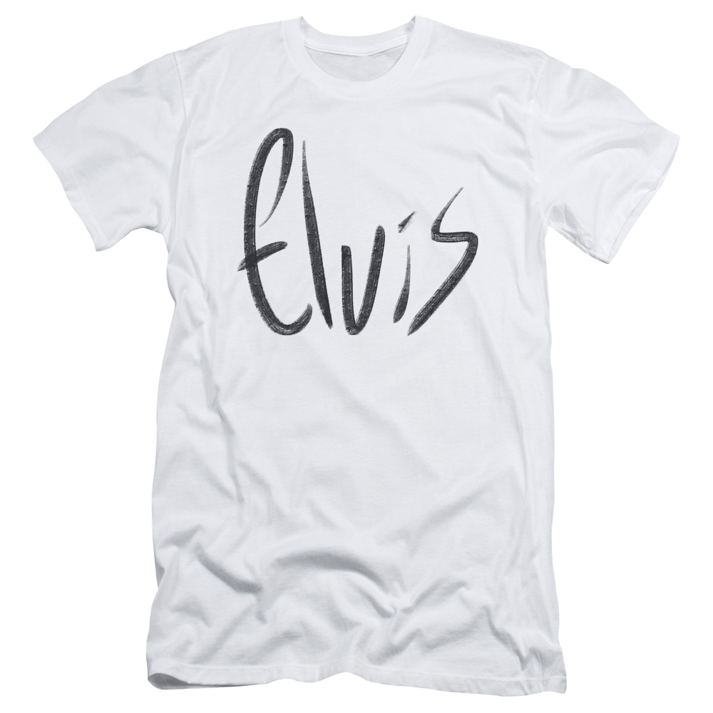 Elvis Presley Sketchy Name - Men's Slim Fit T-Shirt Men's Slim Fit T-Shirt Elvis Presley   