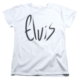 Elvis Presley Sketchy Name - Women's T-Shirt Women's T-Shirt Elvis Presley   
