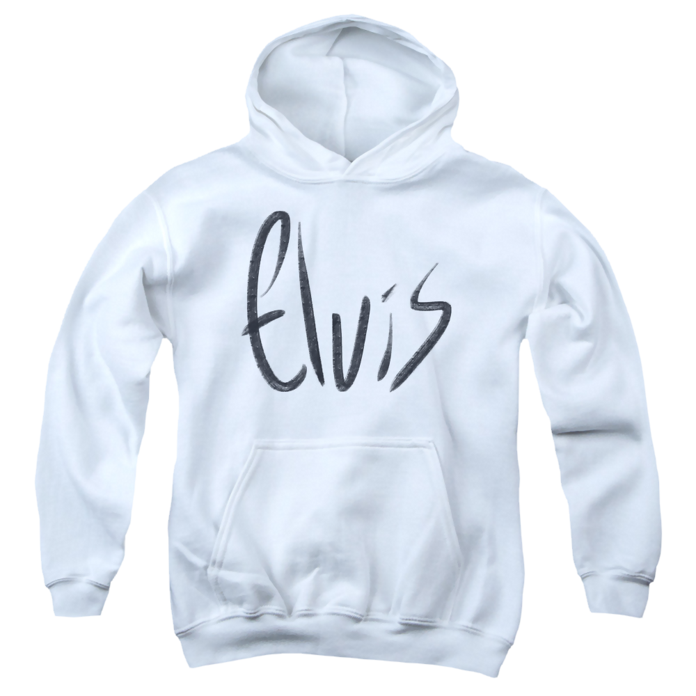 Elvis Presley Sketchy Name - Youth Hoodie (Ages 8-12) Youth Hoodie (Ages 8-12) Elvis Presley   