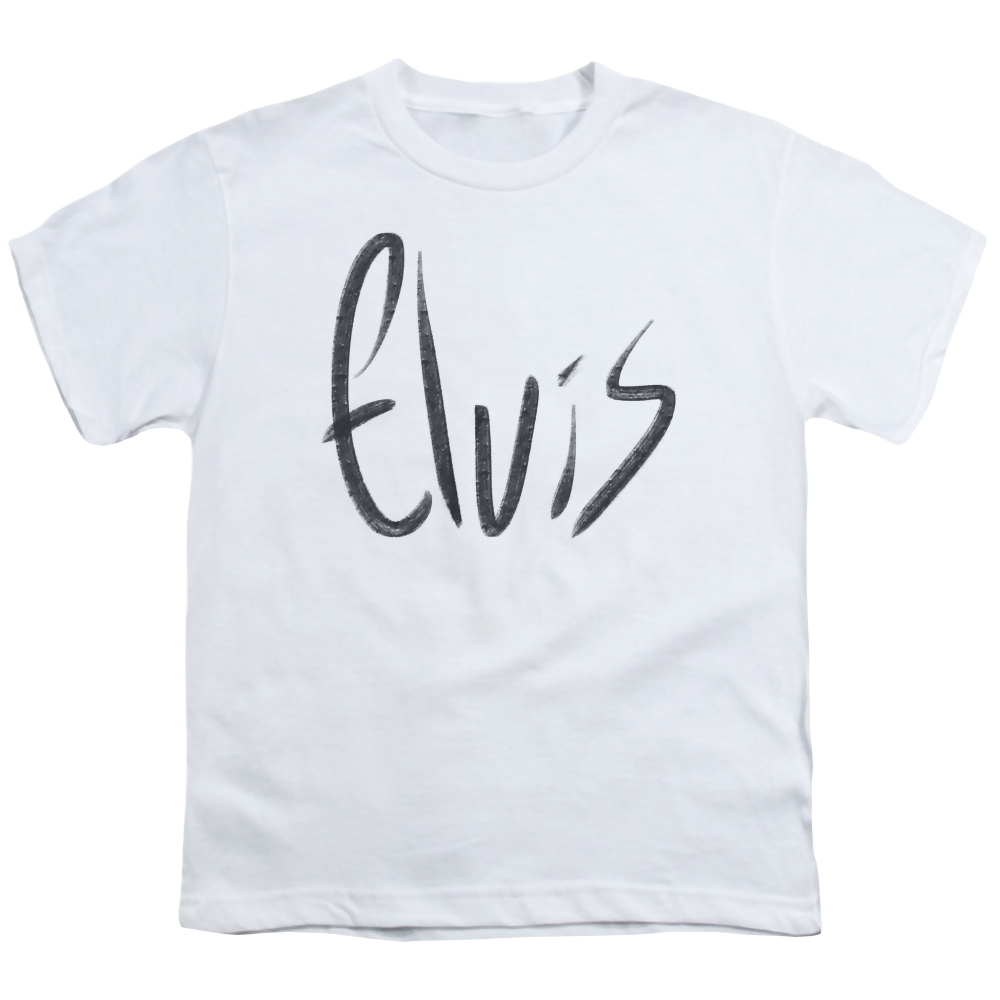 Elvis Presley Sketchy Name - Youth T-Shirt (Ages 8-12) Youth T-Shirt (Ages 8-12) Elvis Presley   