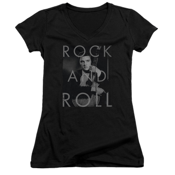 Elvis Presley Rock And Roll - Juniors V-Neck T-Shirt Juniors V-Neck T-Shirt Elvis Presley   