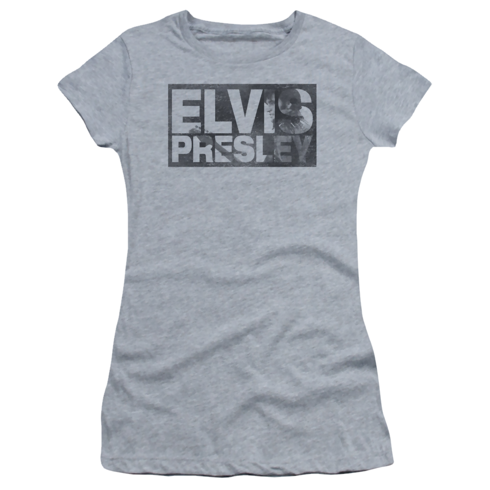 Elvis Presley Block Letters - Juniors T-Shirt Juniors T-Shirt Elvis Presley   