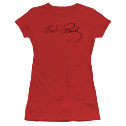 Elvis Presley Signature Sketch - Juniors T-Shirt Juniors T-Shirt Elvis Presley   