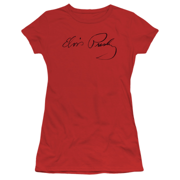 Elvis Presley Signature Sketch - Juniors T-Shirt Juniors T-Shirt Elvis Presley   