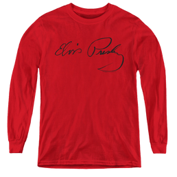 Elvis Presley Signature Sketch - Youth Long Sleeve T-Shirt Youth Long Sleeve T-Shirt Elvis Presley   