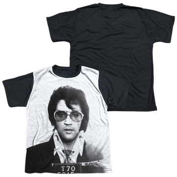 Elvis Presley Mugshot - Youth Black Back T-Shirt (Ages 8-12) Youth Black Back T-Shirt (Ages 8-12) Elvis Presley   