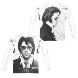Elvis Presley Mugshot (Front/Back Print) - Men's All-Over Print Long Sleeve Men's All-Over Print Long Sleeve Elvis Presley   
