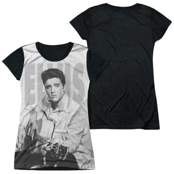 Elvis Presley Play Me A Song - Juniors Black Back T-Shirt Juniors Black Back T-Shirt Elvis Presley   