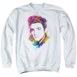 Elvis Presley Watercolor King - Men's Crewneck Sweatshirt Men's Crewneck Sweatshirt Elvis Presley   