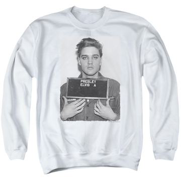 Elvis Presley Army Mug Shot - Men's Crewneck Sweatshirt Men's Crewneck Sweatshirt Elvis Presley   