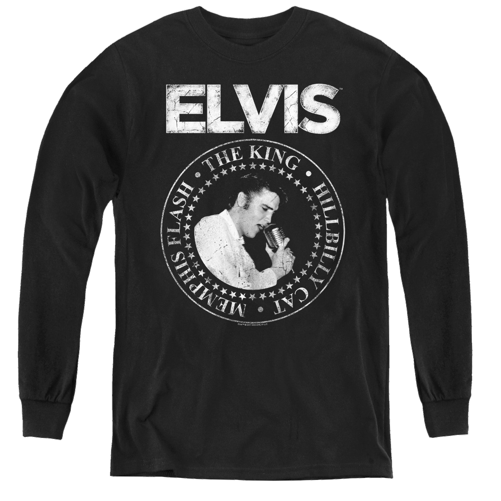 Elvis Presley Rock King - Youth Long Sleeve T-Shirt Youth Long Sleeve T-Shirt Elvis Presley   