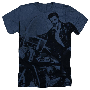 Elvis Presley Elvis Riding Like A King men's all-over heather t-shirt