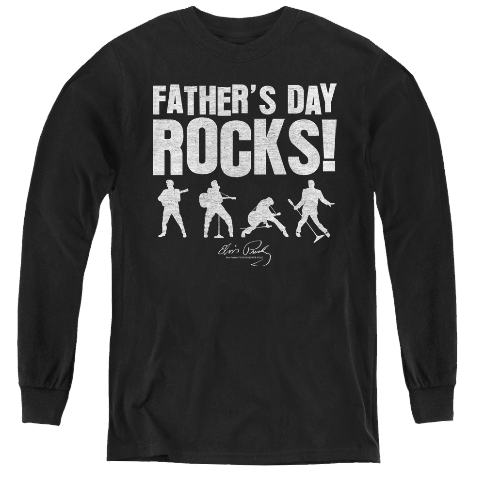 Elvis Presley Fathers Day Rocks - Youth Long Sleeve T-Shirt Youth Long Sleeve T-Shirt Elvis Presley   