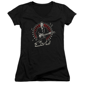 Elvis Presley Stars - Juniors V-Neck T-Shirt Juniors V-Neck T-Shirt Elvis Presley   