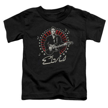 Black toddler t-shirt with Elvis Presley Stars graphic