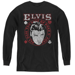 Elvis Presley Hail The King - Youth Long Sleeve T-Shirt Youth Long Sleeve T-Shirt Elvis Presley   